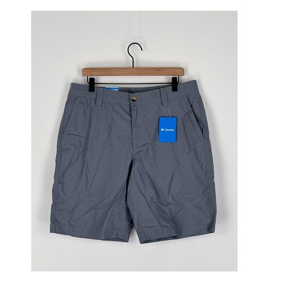 Columbia Mens Washed Out Shorts 10" Inseam Grey Flat Front Lined Size 34 R NWT - Picture 6 of 14